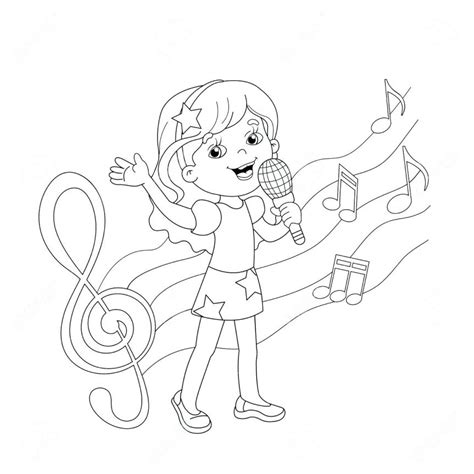 Girl Singing Drawing At Getdrawings Free Download