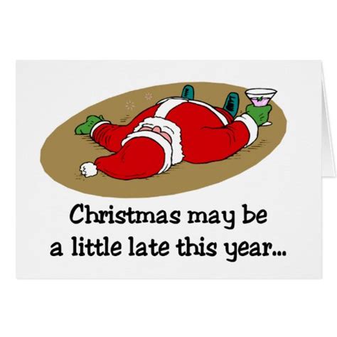 christmas may be late card zazzle