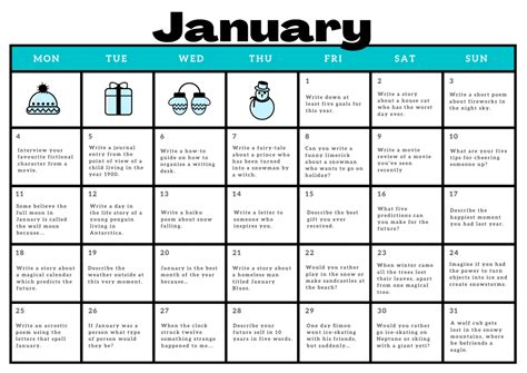 31 January Writing Prompts Plus Free Printable ️ Imagine Forest