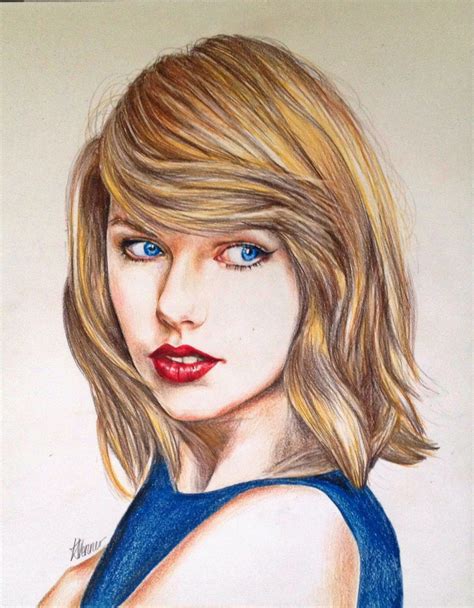 Taylor Swift Coloured Pencil Drawing Taylor Swift Drawing Portrait Celebrity Drawings