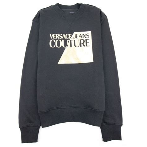 Versace Jeans Couture Big Split Foil Sweatshirt Black 899 ONU
