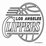 Coloring Clippers Angeles Los Nba Basketball Miami Heat Colormegood sketch template