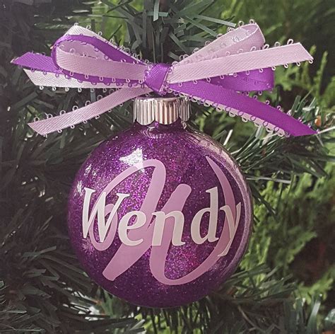 Personalized Christmas Ornaments Glass Ornaments Monogrammed Etsy