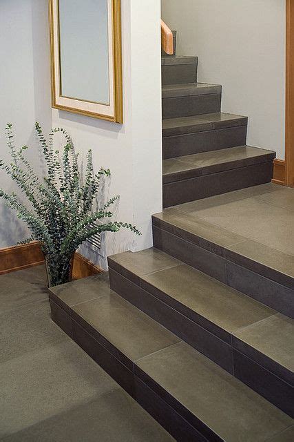Cast Concrete 24x36 Floor Tile And Stair Treads In Shiitake Photo By