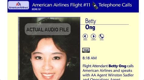 Flight Attendant Betty Ongs Actual Final Minutes Of Phone Call From