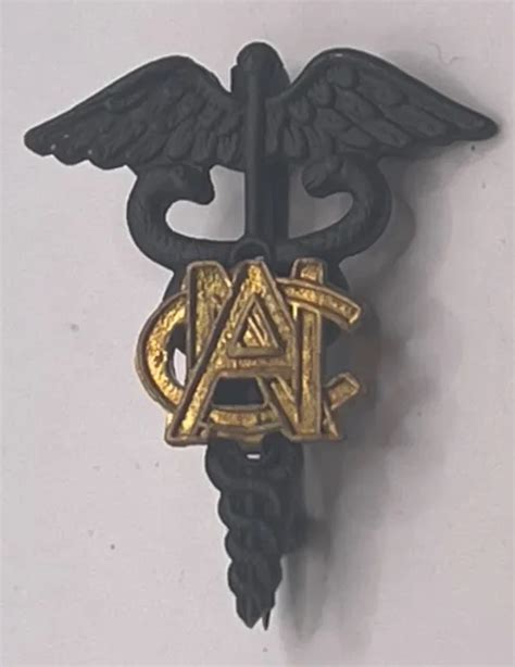 Rare Original Ww1 Us Army Nurse Corps Insignia Pin Back M1916 Medical