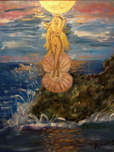 Aphrodite Born From The Foam Prayer Card Or Print Etsy