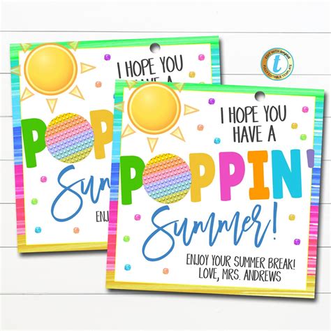 Hope You Have A Poppin Summer Free Printable
