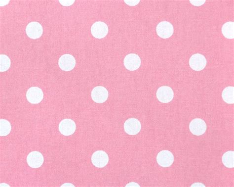 Pink And White Polka Dot Fabric Cotton Fabric By The Yard Etsy