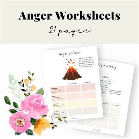 Anger Management Worksheets For Teens Cute School Counseling Handouts