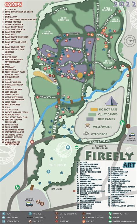 Firefly Map For 2022 Event Firefly Arts Collective