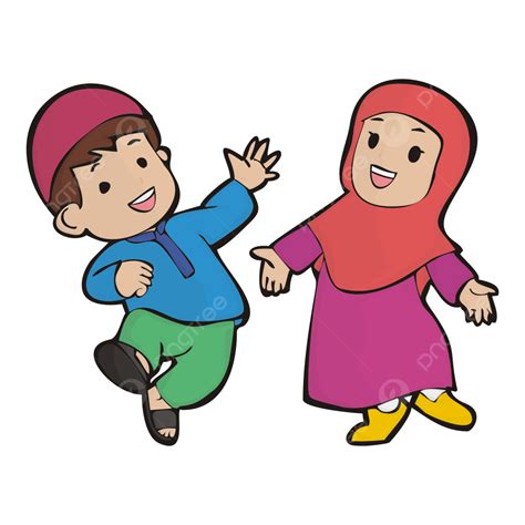 Gambar Kartun Anak Muslim Png Hijabfest Anak Perempuan Vektor Png 641