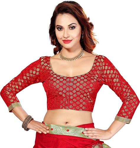 Buy the best and latest long sleeve blouse on banggood.com offer the quality long sleeve blouse on sale with worldwide free shipping. Red Long Sleeve Saree Blouse | Brocade Saree Blouse ...