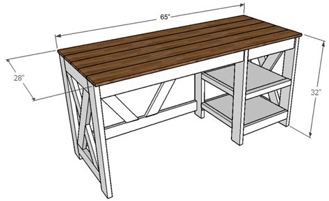 Contemporary diy corner desk ideas. Farmhouse X Office Desk | DIY Woodworking Plans - Handmade ...