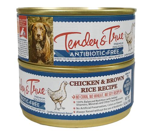 Tender And True Antibiotic Free Chicken And Brown Rice Recipe Canned Dog