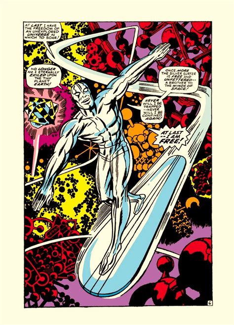 Fantastic Four Kirby Silver Surfer Acetate Color In Red Raven S
