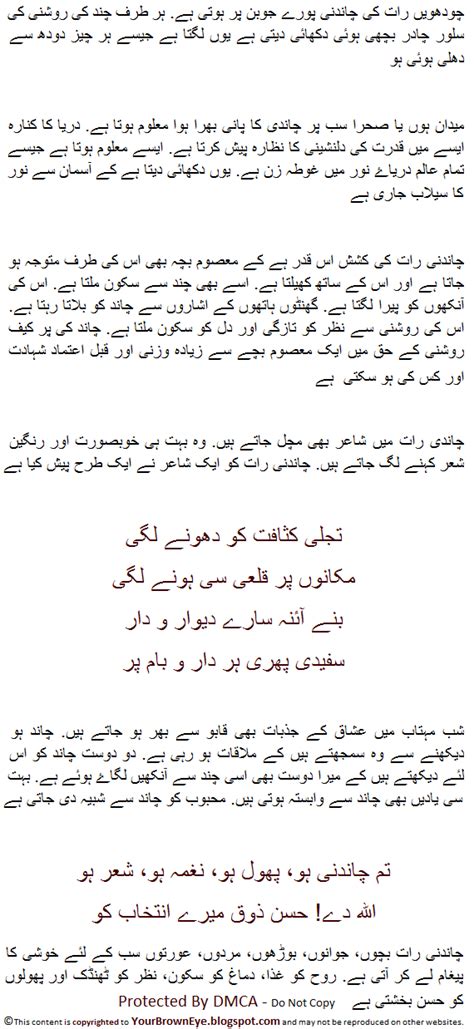 Chandni Raat Essay In Urdu Moon Infomation Chandni Raat Poetry Chand