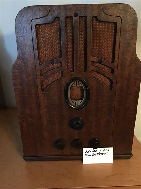 Philco Radio Model 610 Tombstone 1935 Reconditioned Turns On Needs An