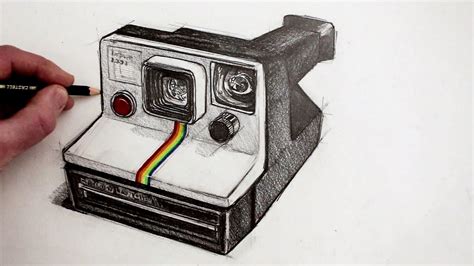 How To Draw A Polaroid Land Camera Youtube
