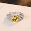 Yellow Gemstone Engagement Ring Cubic Zirconia Rings For Her