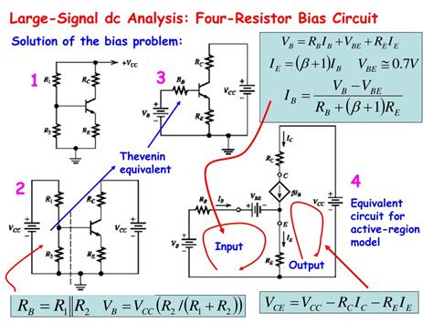Draw the dc equivalent circuit (signal frequency is zero, i.e., f = 0) a) capacitors are open circuit, i.e., xc → ∞. PPT - Bipolar Junction Transistor Circuit Analysis ...