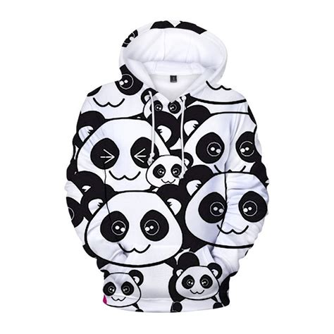 Jacket Panda Hoodie 3d Unisex