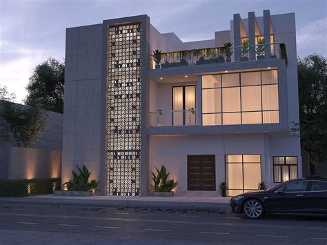 Simple Modern Villa Elevation Design On Behance