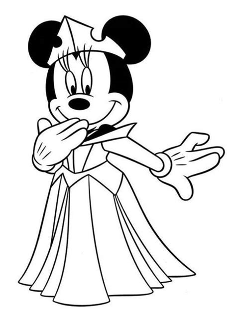 Princesa Para Colorear Mickey Mouse Para Colorear Dibujo De Minnie