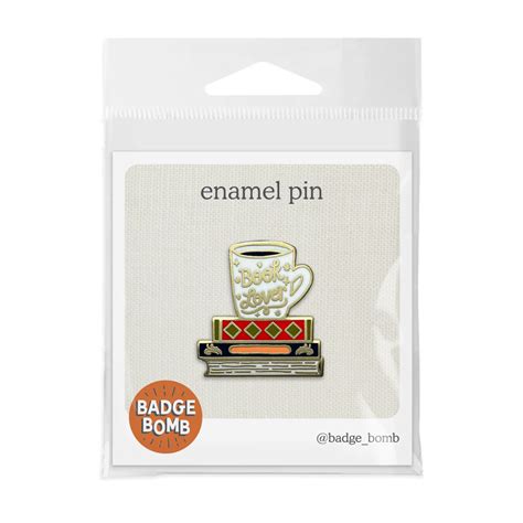 Book Lover Enamel Pin By Allison Cole Badge Bomb Wholesale