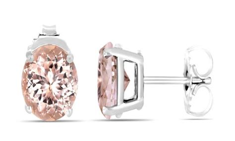 Up To 73 Off On 2 00 CTTW Morganite Studs Groupon Goods
