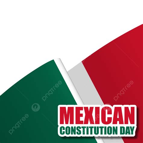 Gambar Hari Konstitusi Meksiko Dengan Bendera Tradisional Di Perbatasan