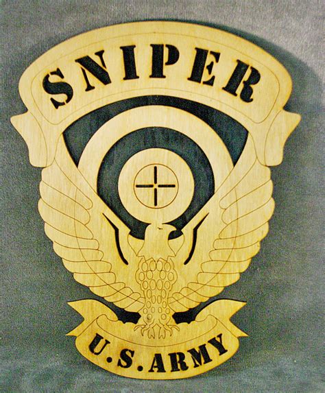 Sniper Wall Insignia Insignia Sniper Bk 3495 Custom Laser Accents