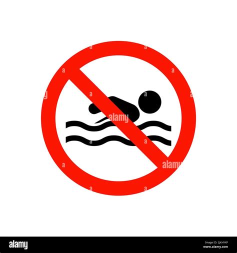 No Swimming Sign Vector Illustration Stock Vector Image And Art Alamy