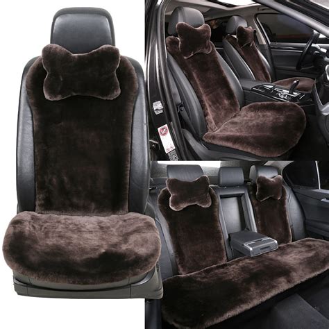 100 natural fur sheepskin universal car seat covers for seat cushion accessories automobiles