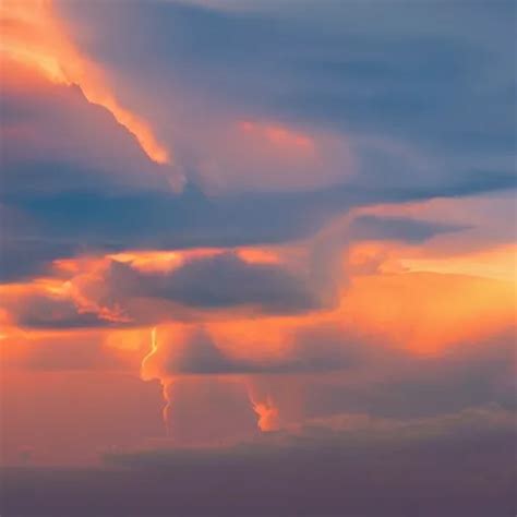 Cumulonimbus Clouds At Sunset High Quality Stable Diffusion Openart