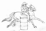 Rodeo Sketches Barrel Racer Sketch Town Few Paint Had sketch template