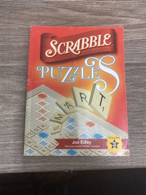 Volume 3 Scrabble Puzzle Crossword Game Paperback Book By Joe Edley
