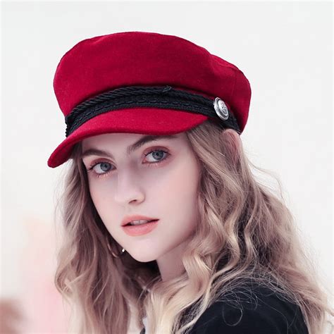 2018 Trend Winter Hats For Women French Style Wool Bakers Boy Hat