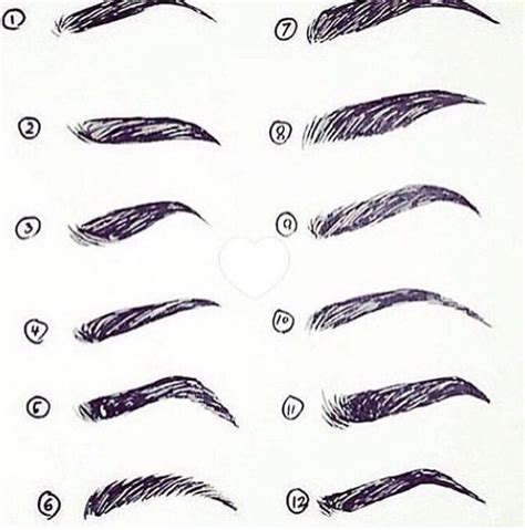 The function of the eyebrows is very important because. different shapes of eyebrows | Рисование бровей, Рисовать ...