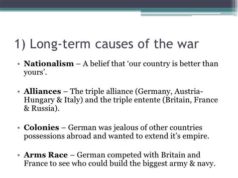 😊 Main Causes Of Ww1 The 4 M 2019 01 31