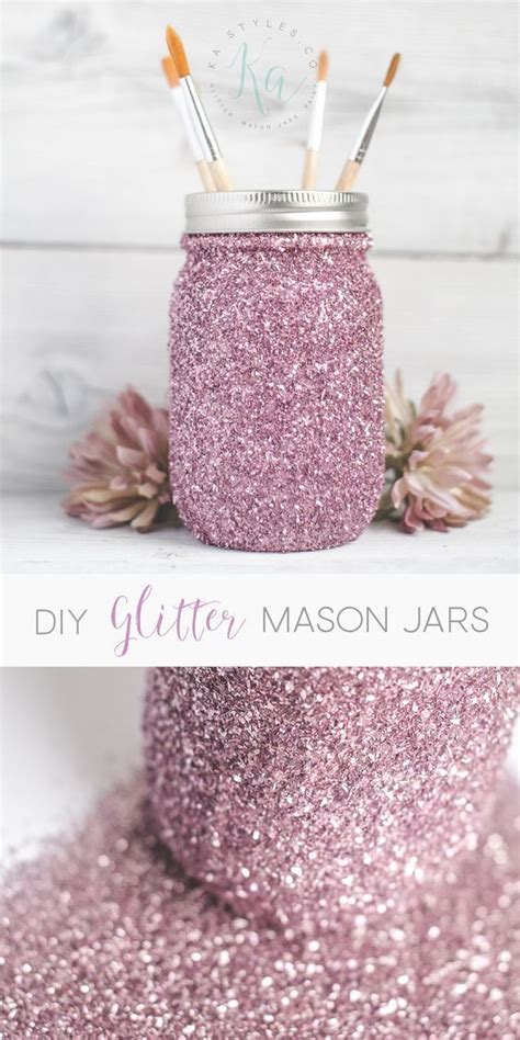 Diy Glitter Mason Jars Decor Fun Glitter Diy Crafts Do It Yourself Easy