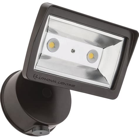 Lithonia Lighting Bronze Outdoor Integrated Led Wall Mount Flood Light