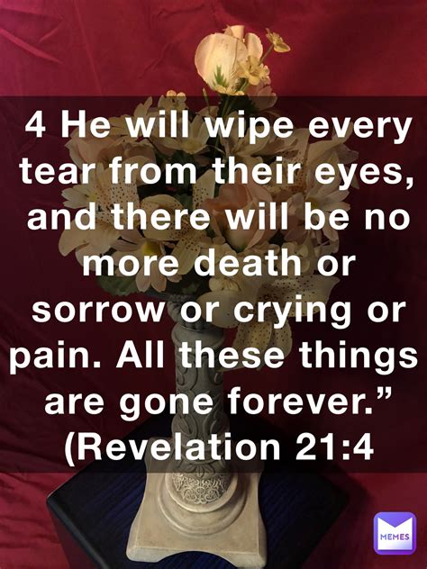 4 He Will Wipe Every Tear From Their Eyes And There Will Be No More