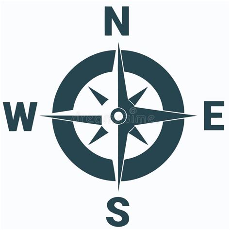 Compass Wind Rose North South East West Stock Vector Illustration Of
