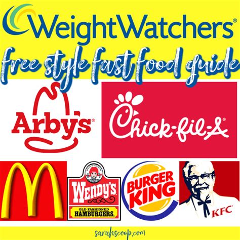 Weight Watchers Fast Food Freestyle Guide Sarah Scoop