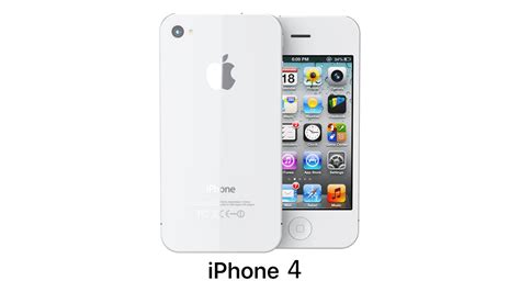 Apple Iphone 4 White 3d Model Cgtrader