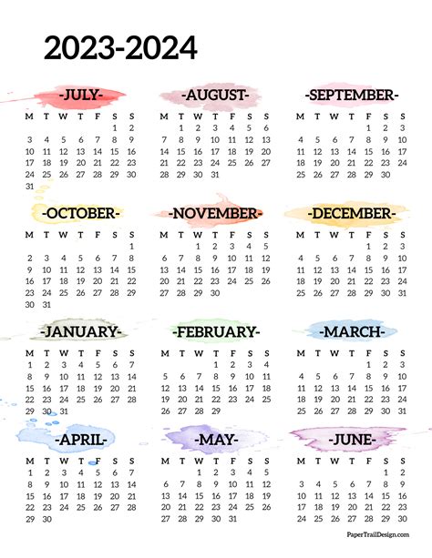 2023 And 2024 Academic Calendar Year 2024 Calendar