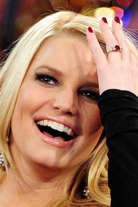 Jessica Simpson Showing Off Her Ruby Engagement Ring Most Beautiful