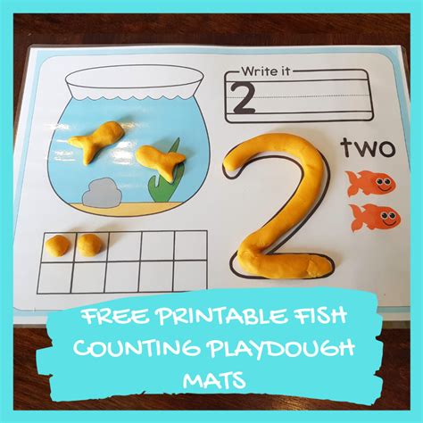 Fantastic Fish Counting Playdough Mats Printable Fishy Fun Nurtured