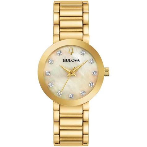 Bulova Ladies Gold Tone Diamond Set Watch Watches From Francis And Gaye